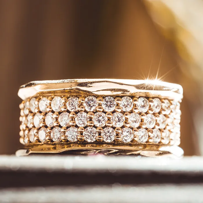 Proclamation Jewelry Rings Lux Mens Gold and Diamond Band Ring