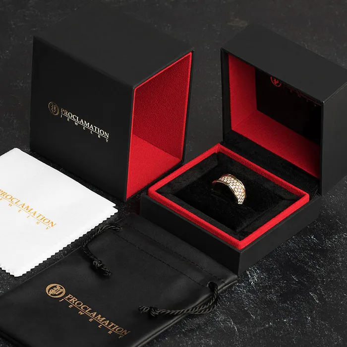 Proclamation Jewelry Rings Lux Mens Gold and Diamond Band Ring