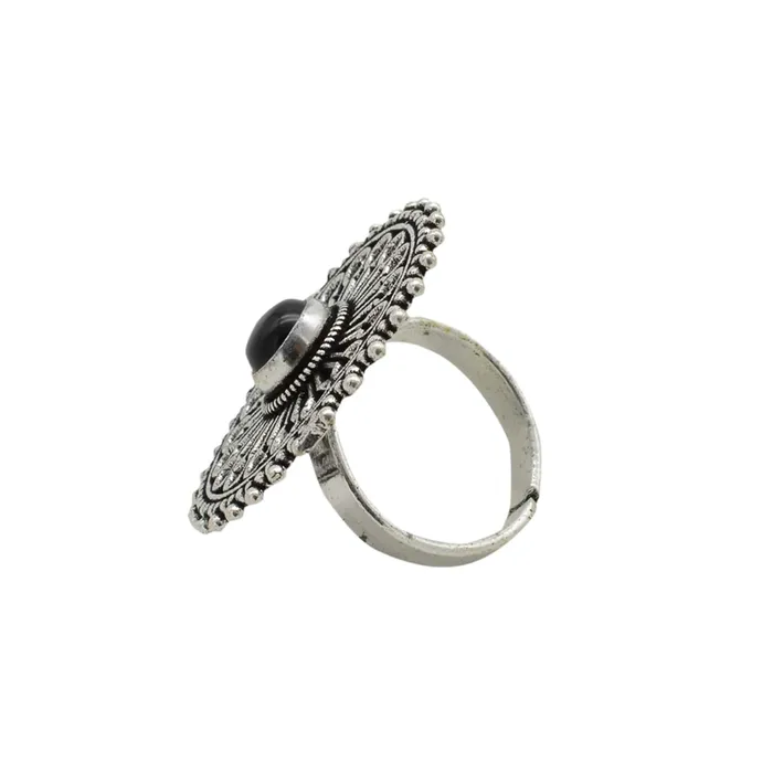 Rings Aruna Black Silver Oxidized Filigree Ring Teejh Rings Aruna Black Silver Oxidized Filigree Ring Teejh