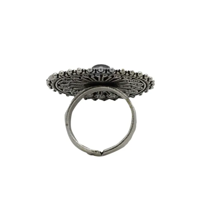 Rings Aruna Black Silver Oxidized Filigree Ring Teejh Rings Aruna Black Silver Oxidized Filigree Ring Teejh