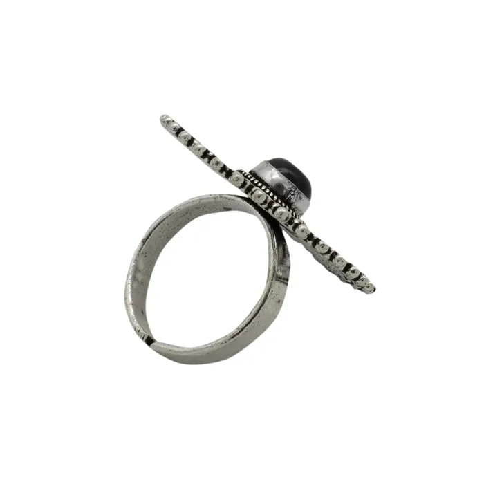 Rings Aruna Black Silver Oxidized Filigree Ring Teejh Rings Aruna Black Silver Oxidized Filigree Ring Teejh
