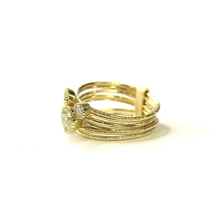 Rings Cherie Dori Diamond MultiRow Bunch Ring Rings Cherie Dori Diamond MultiRow Bunch Ring
