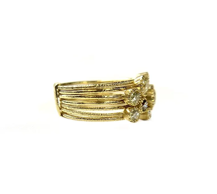 Rings Cherie Dori Diamond MultiRow Bunch Ring Rings Cherie Dori Diamond MultiRow Bunch Ring