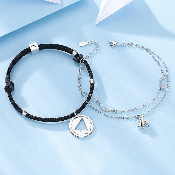 Rings Couple Paper Plane Couple Bracelets