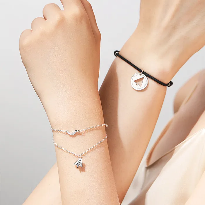 Rings Couple Paper Plane Couple Bracelets Rings Couple Paper Plane Couple Bracelets