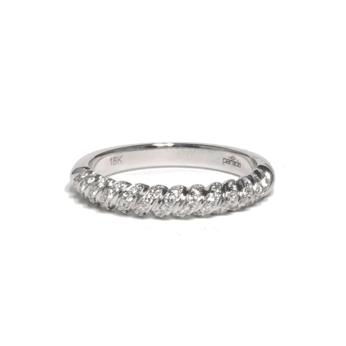 Rings Diamond Twist Band 026ctw Parade