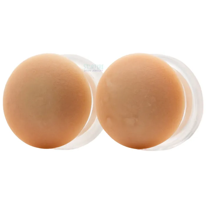 Rings Glass Color Front Plugs Matte Skin Tone 3 Gorilla Glass