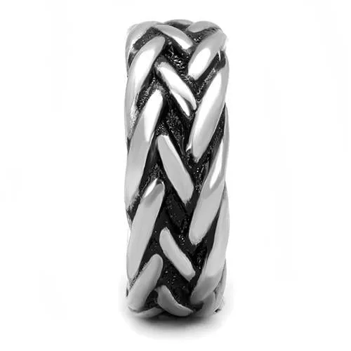 Rings Green CJ3280 Wholesale Mens Stainless Steel Woven Epoxy Jet Ring Rings Green CJ3280 Wholesale Mens Stainless Steel Woven Epoxy Jet Ring
