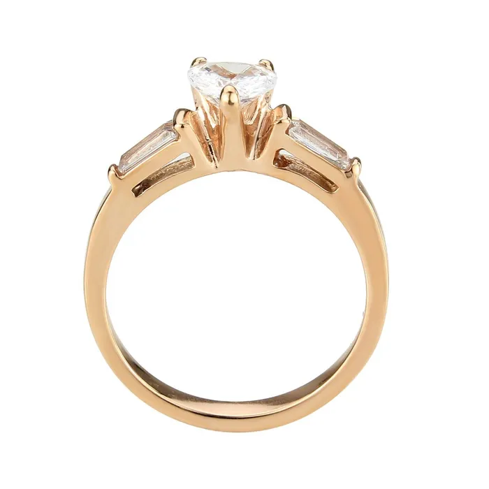 Rings Green CJ3829 Wholesale Womens Stainless Steel IP Rose Gold Clear AAA Grade CZ Heart Ring Rings Green CJ3829 Wholesale Womens Stainless Steel IP Rose Gold Clear AAA Grade CZ Heart Ring