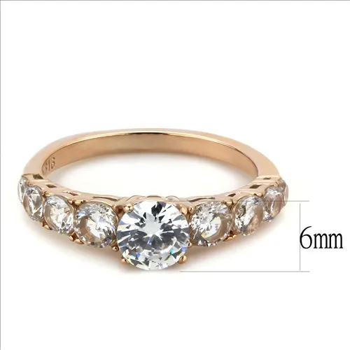 Rings Green CJE3516 Wholesale Womens Stainless Steel IP Rose Gold AAA Grade CZ Clear Minimal Ring Rings Green CJE3516 Wholesale Womens Stainless Steel IP Rose Gold AAA Grade CZ Clear Minimal Ring