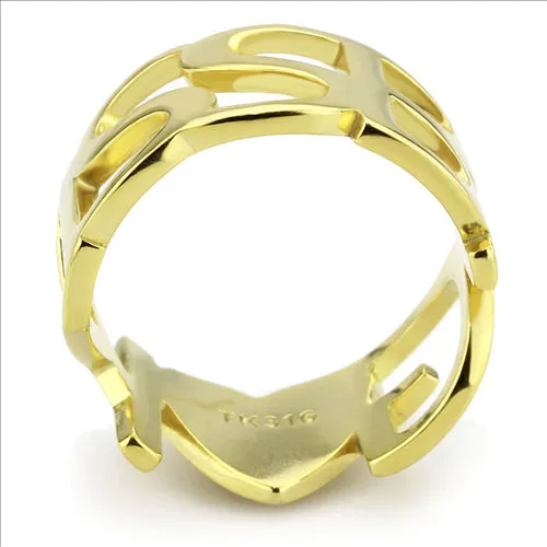 Rings Green CJE3640 Wholesale Womens Stainless Steel IP Gold Broad KISS BIG Ring Rings Green CJE3640 Wholesale Womens Stainless Steel IP Gold Broad KISS BIG Ring