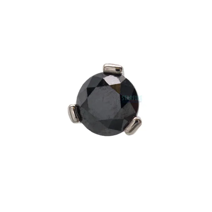Rings Industrial Strength IS 3mm Flat Bottom 3 ProngSet Threaded End with Faceted Gem Rings Industrial Strength IS 3mm Flat Bottom 3 ProngSet Threaded End with Faceted Gem