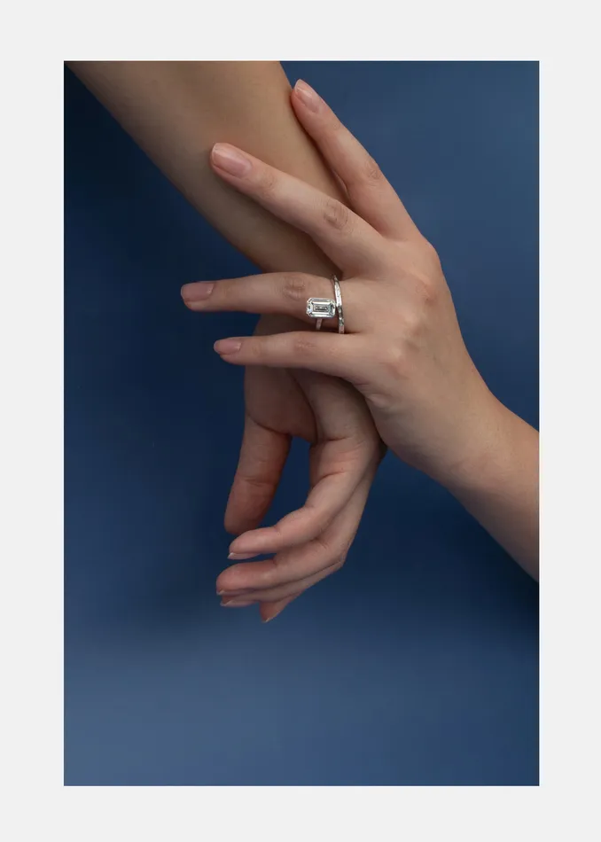Rings KATKIMfinejewelry Emerald Crescendo Flare Ring