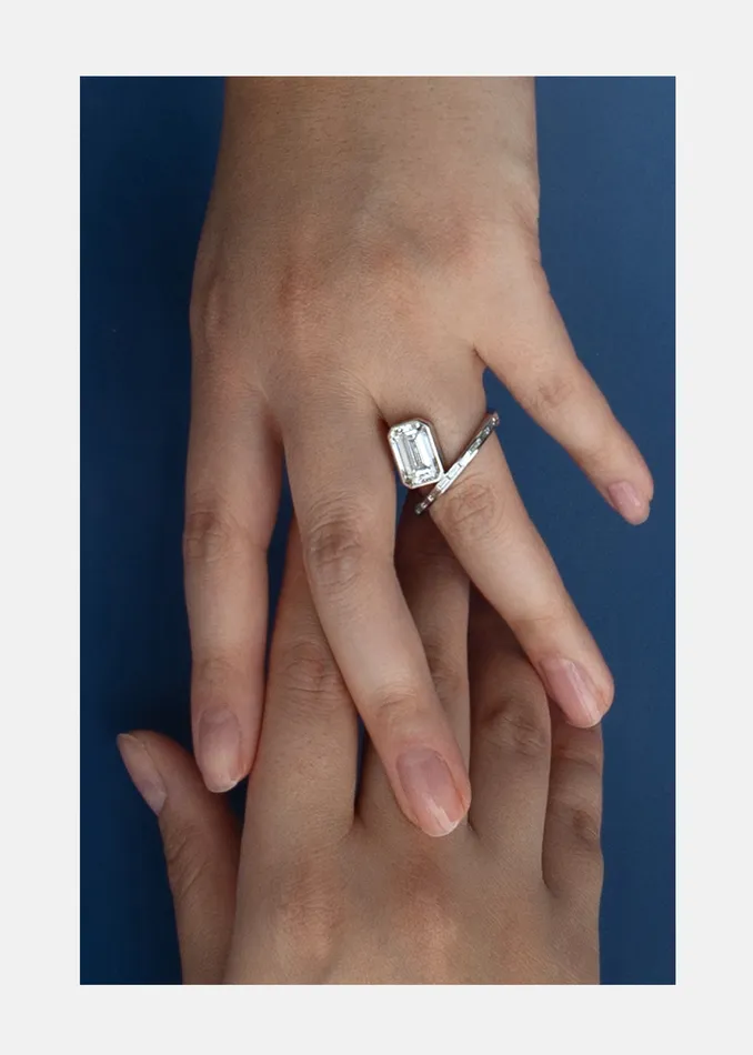 Rings KATKIMfinejewelry Emerald Crescendo Flare Ring