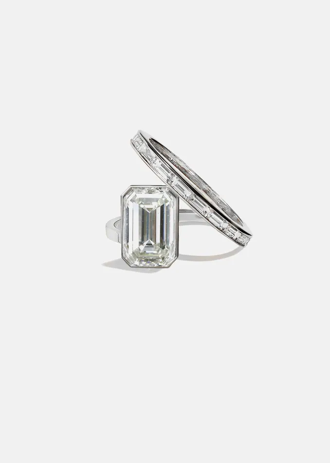 Rings KATKIMfinejewelry Emerald Crescendo Flare Ring