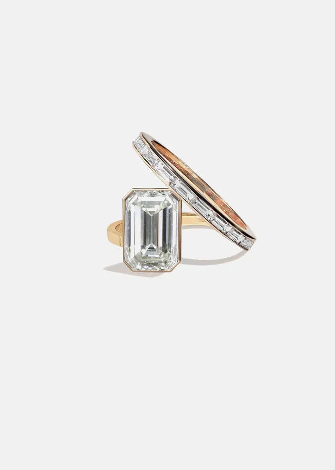 Rings KATKIMfinejewelry Emerald Crescendo Flare Ring