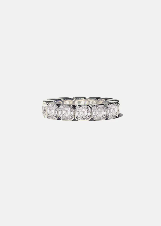 Rings KATKIMfinejewelry Mens Asscher Cosma Eternity Band