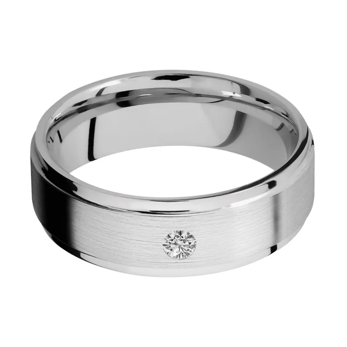 Rings Lashbrook 14K White Gold with 1 Round Diamond