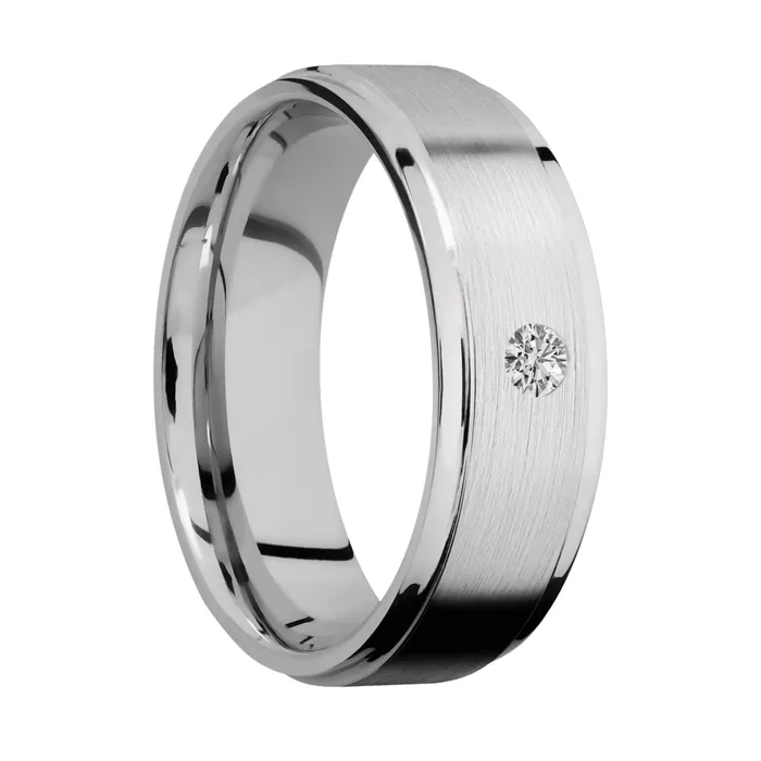 Rings Lashbrook 14K White Gold with 1 Round Diamond Rings Lashbrook 14K White Gold with 1 Round Diamond