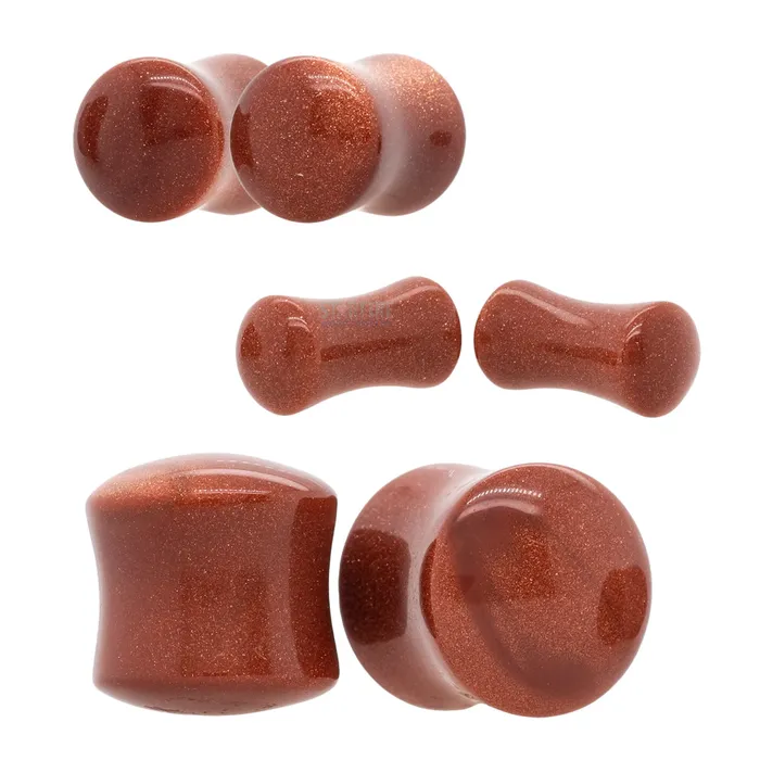Rings Oracle Body Jewelry Stone Plugs Cinnamon Goldstone