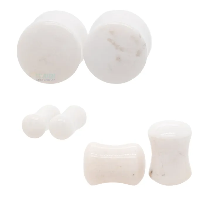 Rings Oracle Body Jewelry Stone Plugs White Agate
