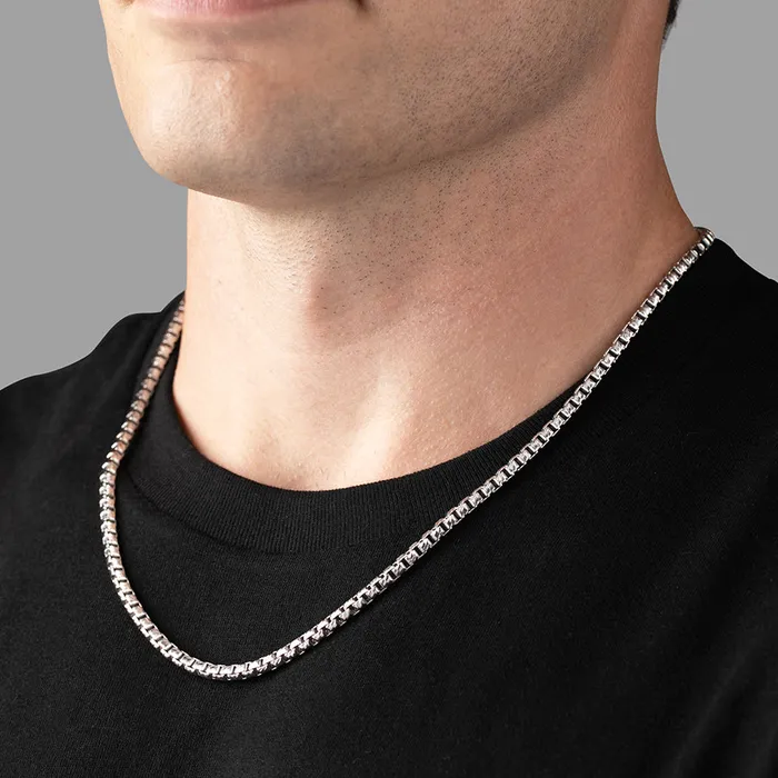 Rings Proclamation Jewelry 4mm Round Box Chain Diamond Cut 14k White Gold