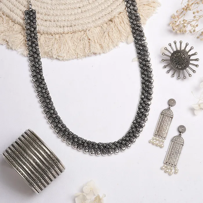 Rings Teejh Sabita Silver Oxidised Jewelry Gift Set Teejh