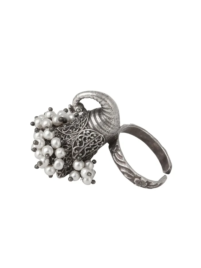 Rings Teejh Taxila Oxidised Silver Jewellery Gift Set Teejh