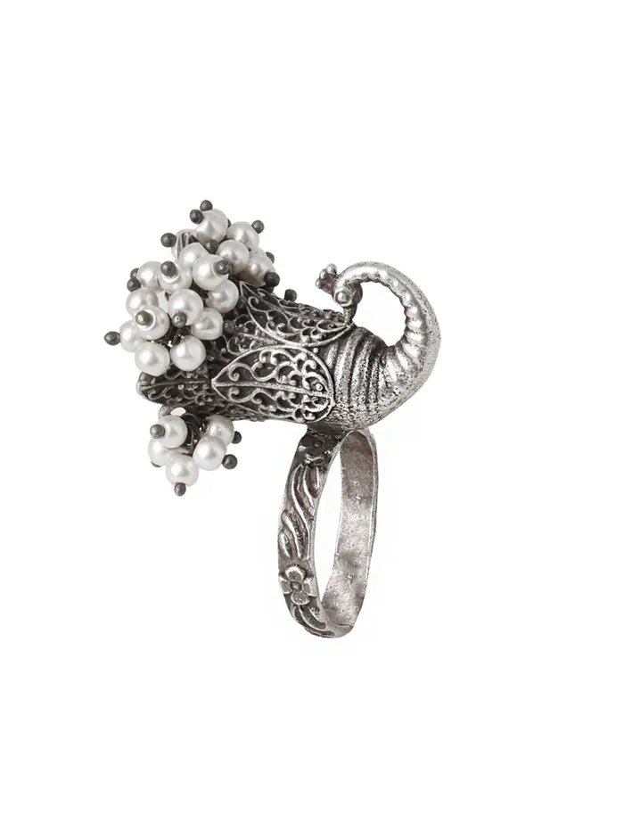 Rings Teejh Taxila Oxidised Silver Jewellery Gift Set Teejh
