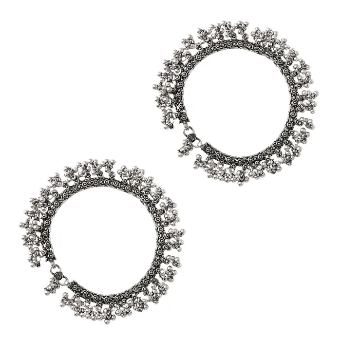 Rings Teejh Teejh Jugnu Silver Oxidised Ghungroo Jewelry Gift Set