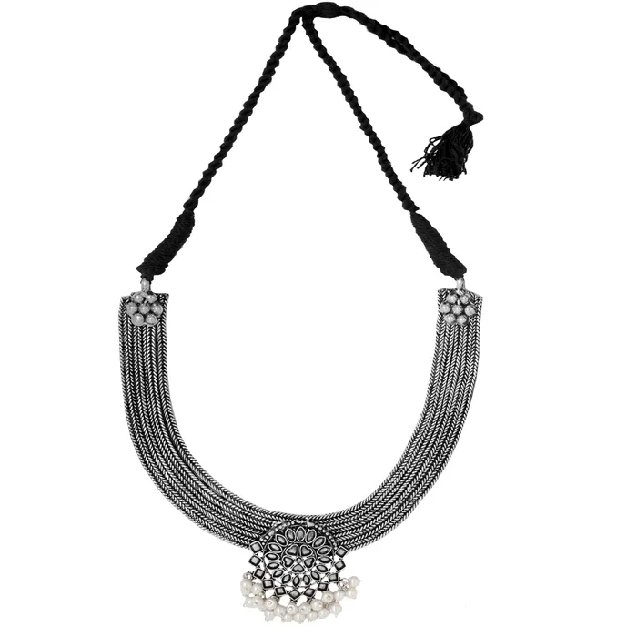 Rings Teejh Teejh Saanchal Silver Oxidised Jewelry Gift Set