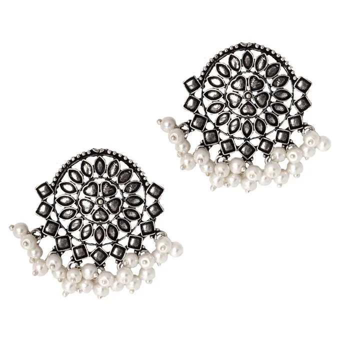 Rings Teejh Teejh Saanchal Silver Oxidised Jewelry Gift Set