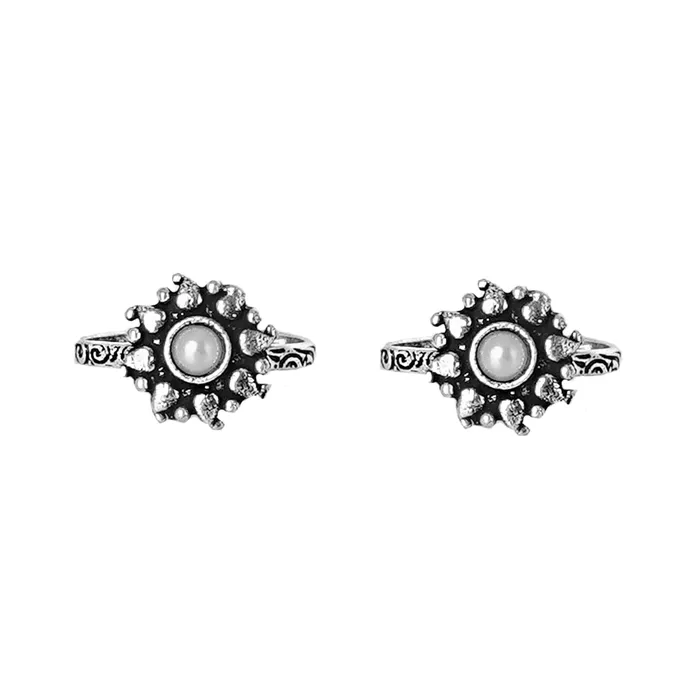 Rings Teejh Teejh Saanchal Silver Oxidised Jewelry Gift Set