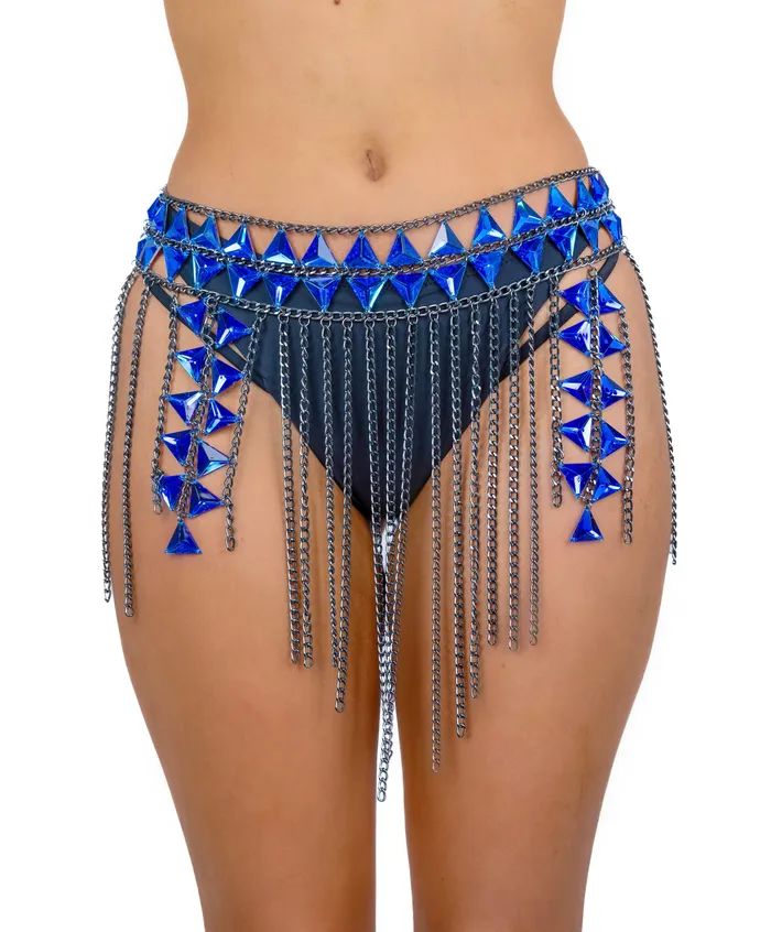 Rings THE LUMI SHOP Royal Blue Bejeweled Set 2 pcs