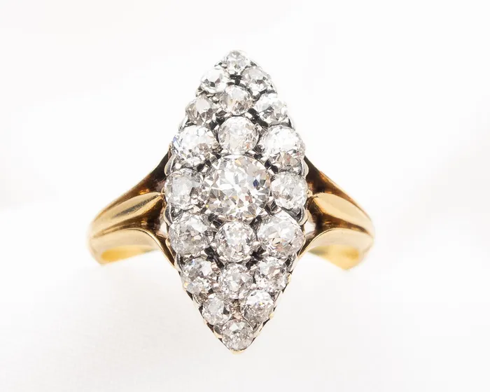 Rings Victorian Diamond Navette Ring Isadoras A