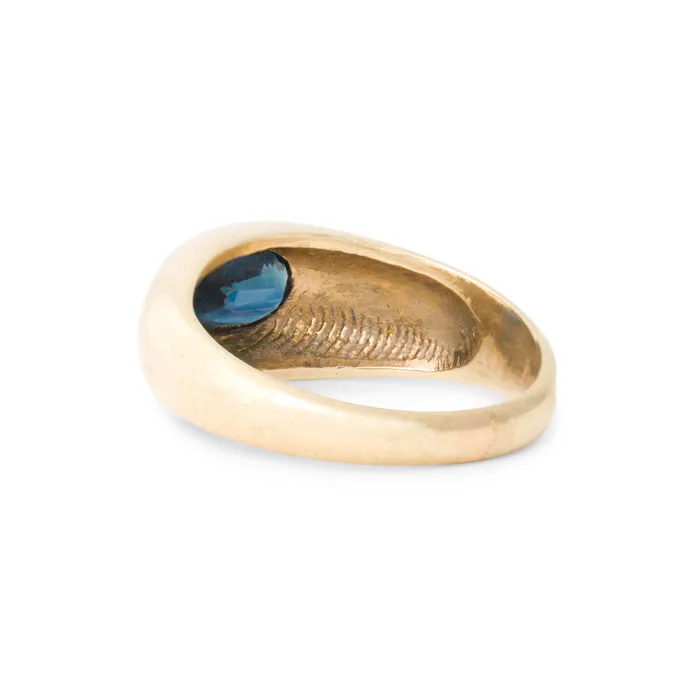 Rings Vintage Dome With Sapphire 14k Gold Ring