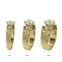 Rosa Marianas Rings 14KT Solid Yellow Gold Asagua French Mount Ring with Cubic Zirconia Rosa Marianas Rings 14KT Solid Yellow Gold Asagua French Mount Ring with Cubic Zirconia