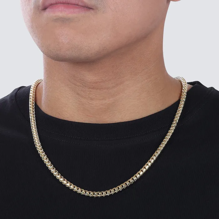Saints Gold Co 50MM Franco Chain Diamond Cut Rings