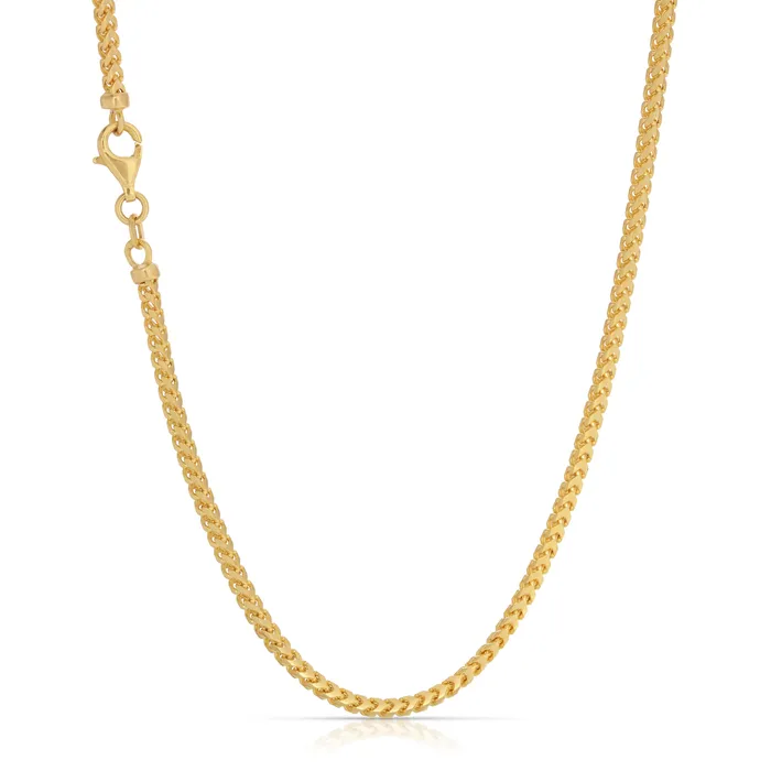 Saints Gold Necklaces 25MM Franco Chain Plain