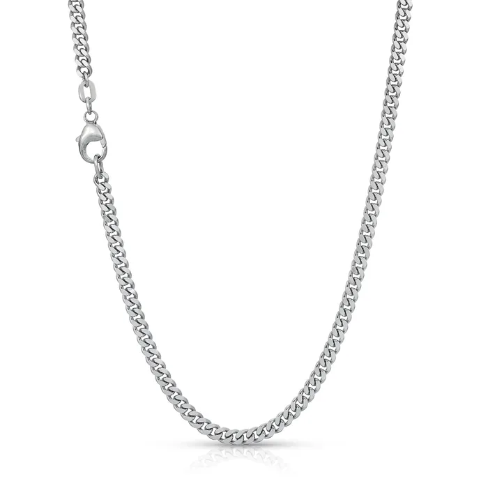 Saints Gold Necklaces 27MM Baby Curb Chain Platinum 950