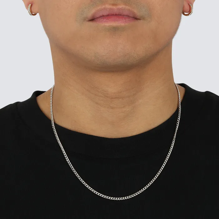 Saints Gold Necklaces 27MM Baby Curb Chain Platinum 950 Saints Gold Necklaces 27MM Baby Curb Chain Platinum 950