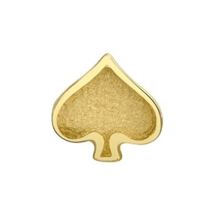 Sandblasted Spade Threaded End in Gold Body Vision BVLA Earrings
