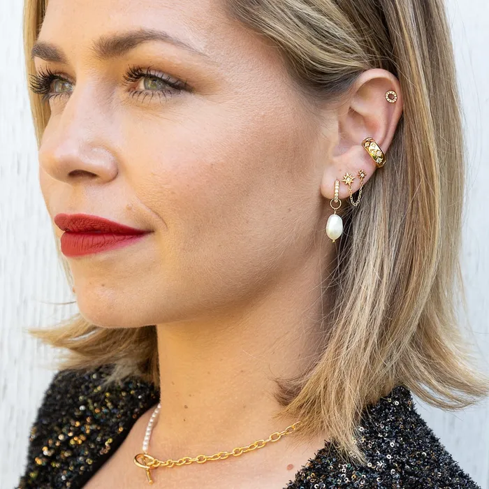 Scream Pretty Earrings Hannah Martin Interstellar Chained Star Stud Single Earring Scream Pretty Earrings Hannah Martin Interstellar Chained Star Stud Single Earring