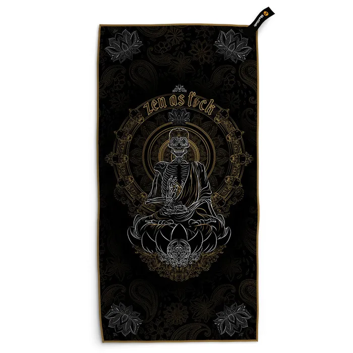 Skullistic Earrings Skullistic Zen Meditating Skeleton Towel
