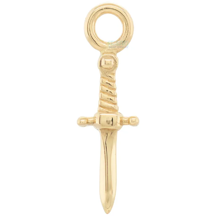 Slasher Dagger Charm in Gold Body Vision BVLA Earrings