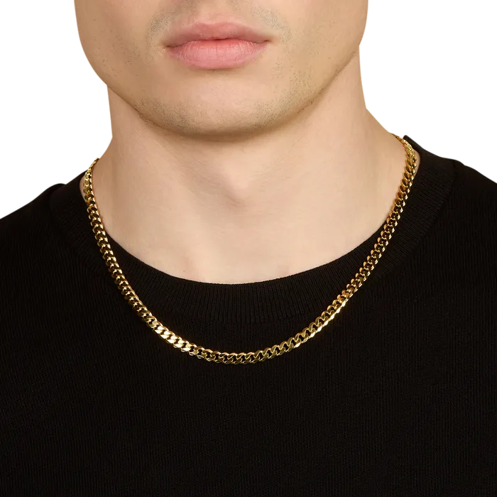 Solid Gold 14k Gold Curb Chain 5mm Necklaces