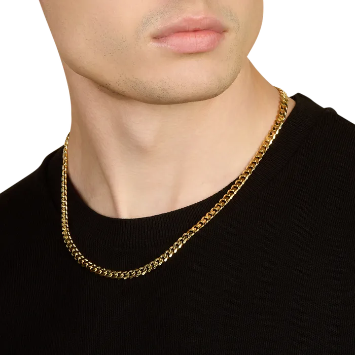 Solid Gold 14k Gold Curb Chain 5mm Necklaces