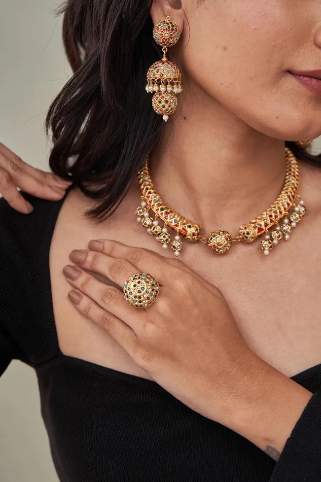 Sona Moti Combo Attrangi Earrings