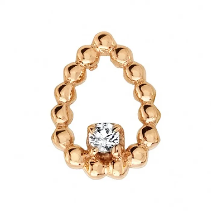 Sophie Tear Threaded End in Gold with White CZ Body Vision BVLA Necklaces