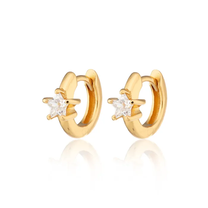 Sparkling Star Huggie Earrings Scream Pretty Earrings